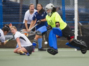 Thunderbirds UVic Vikes during CIS Canada West women's field hockey action at UBC in Vancouver, BC, October, 10, 2015.
