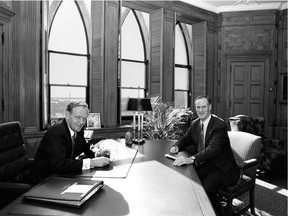 Former Liberal foreign minister Bill Graham with with Jean Chretien.
