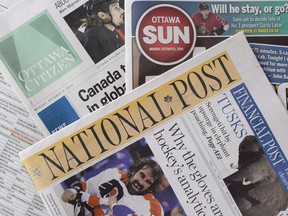 Postmedia newspapers include the National Post and Ottawa Citizen, and Ottawa Sun.