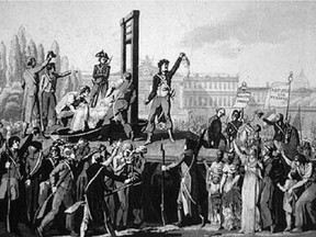 The guillotine was widely used during the French Revolution.