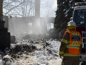 Fire destroyed the former Saudi embassy on Aylmer Road in Gatineau March 12.