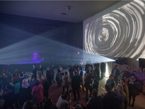 Guests were invited to a glitzy light and video show, held at the former Place de Ville theatre, that heralded the coming Light Rail Transit in 2018 and more specifically, tours of the Lyon Station to begin in June 2017 as part of Ottawa 2017 celebrations marking the 150th anniversary of confederation.