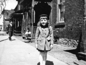 Former resident Judy Cosenzo on Lett Street in LeBreton Flats, 1952.