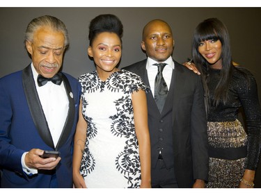 L-R Reverend Al Sharpton, Lindo Mandela, Zondwa Mandela and Naomi Campbell the 2016 Black History Month Gala held at the Museum of History in Gatineau Saturday March 19, 2016.