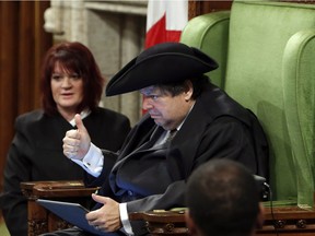 Liberal MP Mauril Belanger used a text-to-speech device while acting as the honorary Speaker of the House on March 9. He will be using the device again to speak f=in support his private member's bill to change the English lyrics of O Canada.