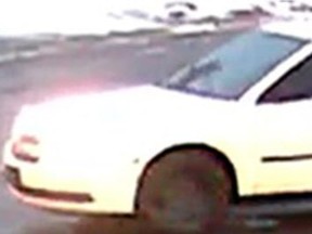 Police are looking for this white Malibu in connection with the Shifa Restaurant shootings.
