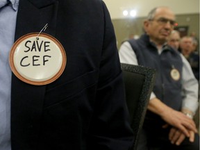 Dozens of people were wearing 'Save C.E.F' (Central Experimental Farm) buttons.
