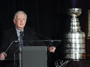 The late hockey historian Paul Kitchen was an original promoter of the Lord Stanley's Gift Memorial Monument committee.