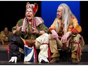 Works by and about indigenous artists have been on the NAC stage frequently over the years. This is a scene from the all-aboriginal version of King Lear directed by Peter Hinton.