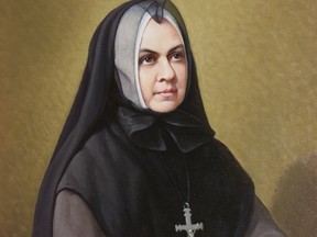 This painting of Mother Elisabeth Bruyère, founder of Soeurs de la Charité d'Ottawa, suggests the determination needed to open a hospital and school in the early days of Bytown. (Photo: Wayne Cuddington/Postmedia)