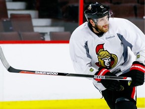 Ottawa Senators right wing Bobby Ryan during team practice at the Canadian Tire Centre on Monday March 14, 2016.