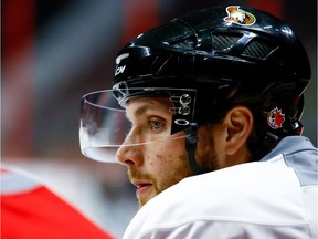 Ottawa Senators right winger Bobby Ryan at parctice March 14, 2016