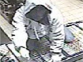 Suspect in a robbery in which a syringe was brandished as a weapon.