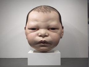 Ron Mueck's 
Head of a Baby. Silicone, fibreglas resin and mixed media.
National Gallery of Canada, Ottawa
Photo © NGC