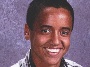 Samuell Tsega in a high school yearbook photo.
