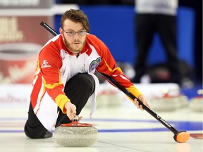 Second Aaron Fraser of Team Nunavut during the Brier practice at TD Place in Ottawa, March 03, 2016.