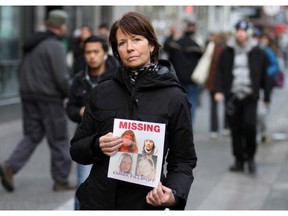 Shelley Fillipoff is photographed in Victoria while searching for her missing daughter Shelley, who was 26 when she disappeared on Nov. 28, 2012.