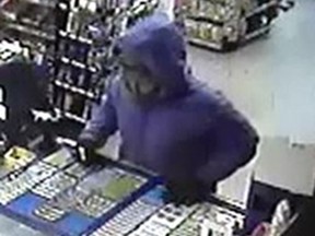 Police are seeking help identifying this suspect in a January convenience store holdup.