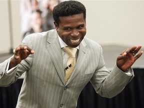 Mike 'Pinball' Clemons, seen in a file photo, told Progressive Conservatives, 'We have to enjoy doing the best for people. Life is not about stuff. It's about people.'
