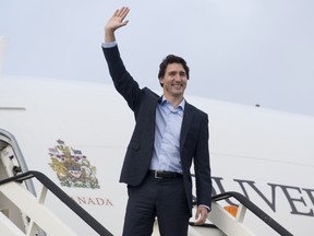 Prime Minister Justin Trudeau is off to New York for a full day of meetings capped off by a "special commendation" at the Catalyst Awards Dinner. THE CANADIAN PRESS/Adrian Wyld