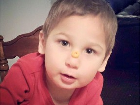 Two-year-old Chase Martens went missing from his family's yard in Austin, Man. March 22, 2016.