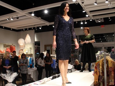 Volunteer model and Team BFF member Nadine Sabine was part of a fashion show held at Shepherd's store in the Ottawa Train Yards shopping district, on Tuesday, March 1, 2016.