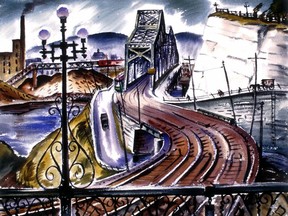 Alenandra Bridge is a 1946 watercolour by Wilfrid Flood.
