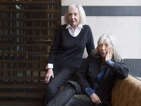 Jane, left, and Anna McGarrigle are in town on Saturday.