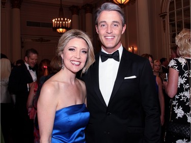 Catherine Clark and Ben Mulroney co-hosted the Politics and Pen dinner held at the Fairmont Chateau Laurier on Wednesday, April 30, 2016, in support of the Writers' Trust of Canada.