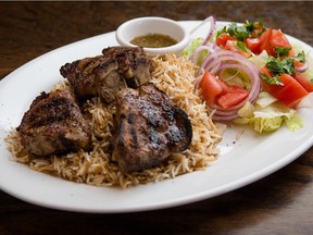 The kebab platter at Bilal's Kabab in Kanata.