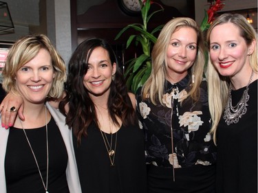 From left, Michelle Taggart from the non-profit, family-run Taggart Parkes Foundation with Renée Morra and her business partner Sophie Beaudoin of Viens Avec Moi and Alicia McCarthy.
