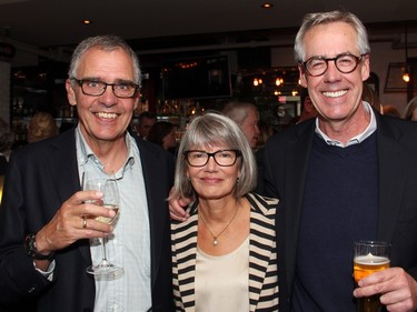 From left, sponsors Wim Pieterson and his wife Beth Pieterson with lawyer Frank Tierney.