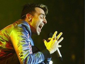 Thanks to the madcap performance of Jacob Hoggard, seen in a file photo, there was never a dull moment during the Hedley show at the Canadian Tire Centre in Ottawa on Saturday, April 23, 2016.