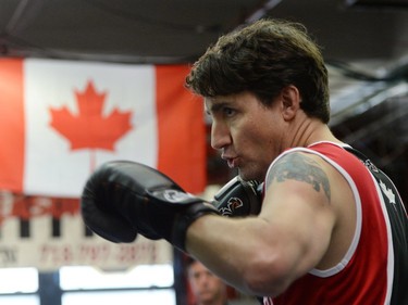 Prime Minister Justin Trudeau spars.