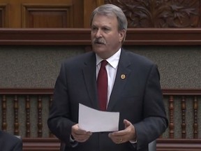 MPP Jack MacLaren at Queen's Park.