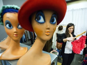 Mary Peace, right, shops for vintage jewellery at the Ottawa Vintage Clothing Show at the Shaw Centre Sunday April 10, 2016.