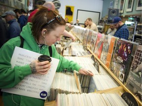 Chelsea Miller, a well-known radio host, was back in Ottawa for Record Store Day after spending some time at a radio station in Halifax. She was among those checking out the vinyl at The Record Centre.