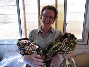 Nurse Julie Prince in Igoma, Tanzania on September, 2012 while on a medical mission with World Partners Canada.