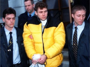 Paul Bernardo leaving a Kingston court appearance following an appeal of his murder convictions and dangerous offender label. An appeal court has recently thrown out a wrongful dismissal suit filed by a former CSIS employee who says the agency ignored the fact he suffered PTSD from his involvement in Bernardo's murder case.