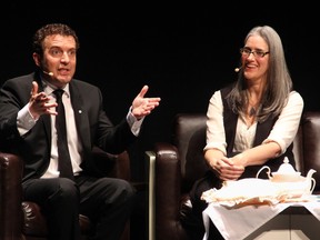 Rick Mercer, host of the popular CBC TV comedy series the Rick Mercer Report, was on stage with Jillian Keiley, artistic director of the National Arts Centre's English Theatre, to help announce which shows will be coming to the NAC next season.