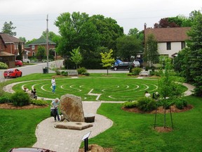 The Carleton Place Community Labyrinth is in a quiet park behind the Beckwith Heritage Museum.