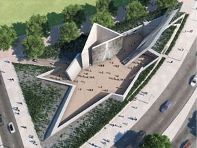 The National Holocaust Monument is shown in an artist's rendering.