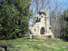 This picturesque fountain was purchased at the 1912 Salon in Paris by Warren Soper for his Rockcliffe Park home and is now a favourite spot for photographs in the Rockeries park. (Photo credit: Kristin Goff)