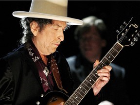 Musician Bob Dylan Performs onstage in 2009.