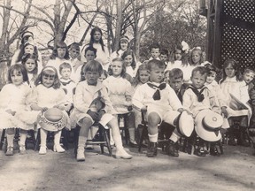 A school photo from the Rockcliffe Preparatory School -- later Elmwood -- taken in June 1917.