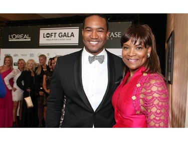 Aaron McFarlane with his mother, Karen Ergus, at the Loft Gala held at the Hilton Lac Leamy on Saturday, April 30, 2016.