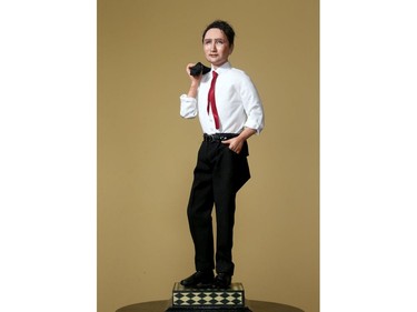 Artist Maria Saracino (left) has made statuettes of a number of people from Ottawa's fashion scene, real life and even our current Prime Minister, Justin Trudeau (pictured). JULIE OLIVER