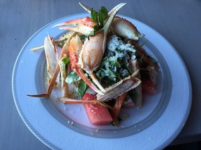 Crab and Watermelon salad at Amuse Kitchen and Wine in Kanata. (Peter Hum)