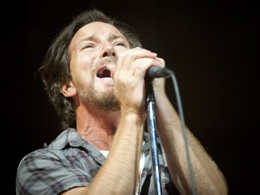 Eddie Vedder lead singer of Pearl Jam at Canadian Tire Centre Sunday May 8, 2016.   Photos by Ashley Fraser