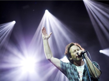 Eddie Vedder lead singer of Pearl Jam at Canadian Tire Centre Sunday May 8, 2016.   Photos by Ashley Fraser